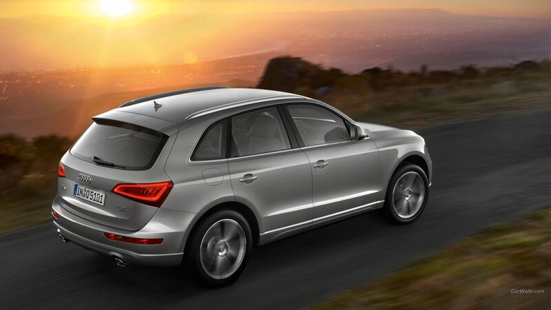 Silver Audi Q5 Suv — Dramatic, Sunset