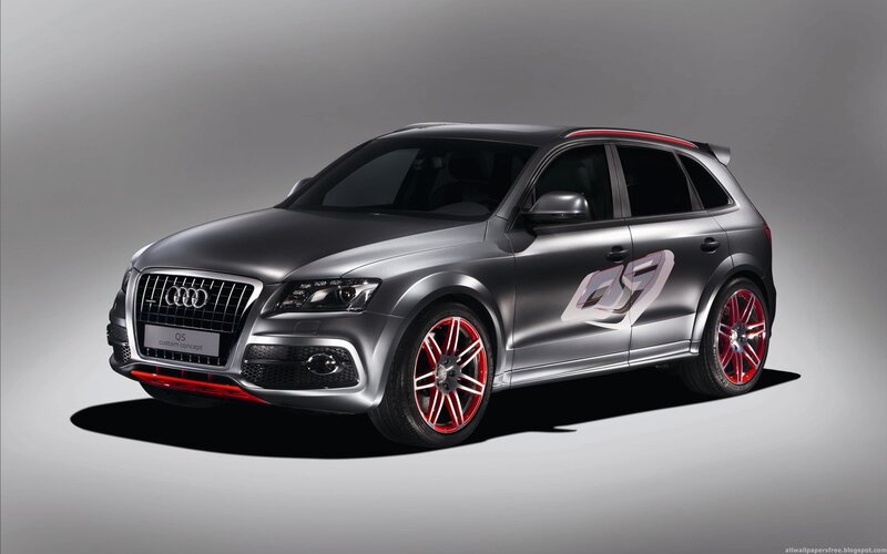 Silver Audi Q5 Suv — Gray, Dramatic, Photograph, Red Wheels, Black Grille
