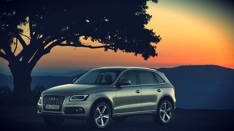 Silver Audi Q5 Suv — Orange