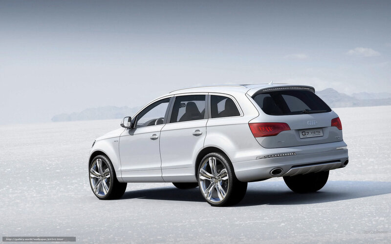 Silver Audi Q7 Suv — White