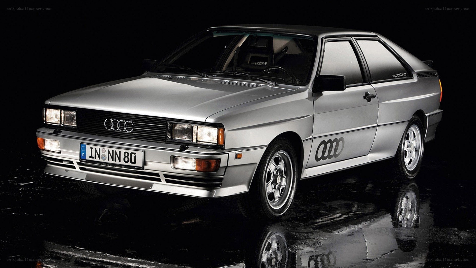 Silver Audi Quattro car