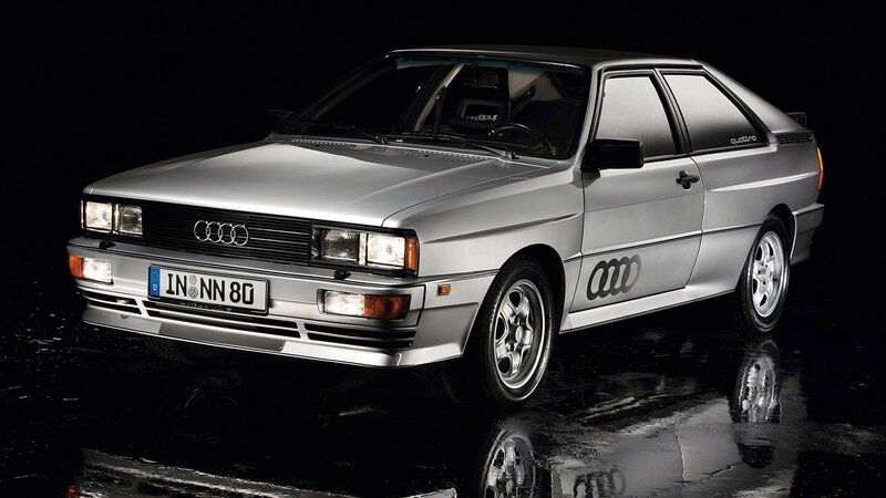 Silver Audi Quattro — Dramatic, Night
