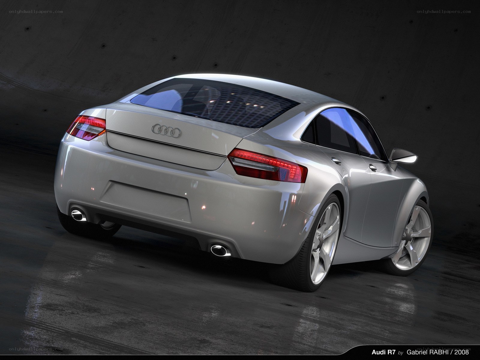 Silver Audi R7 concept car