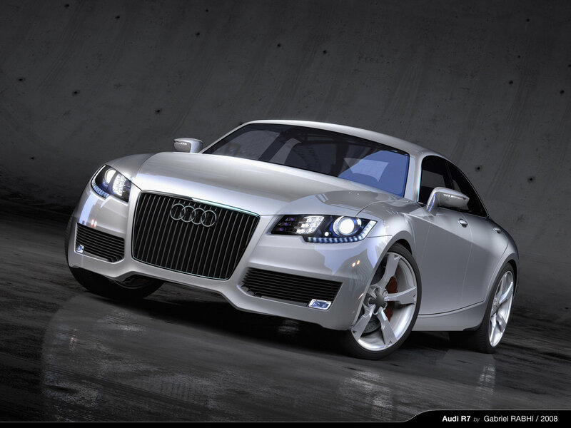 Silver Audi R7 Concept Car — Dramatic