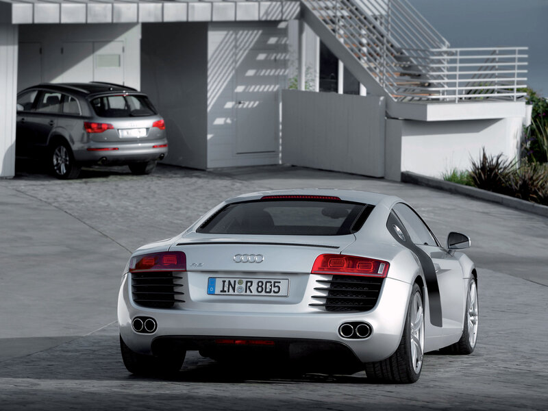 Silver Audi R8 Coupe — Modern, Afternoon, Photograph