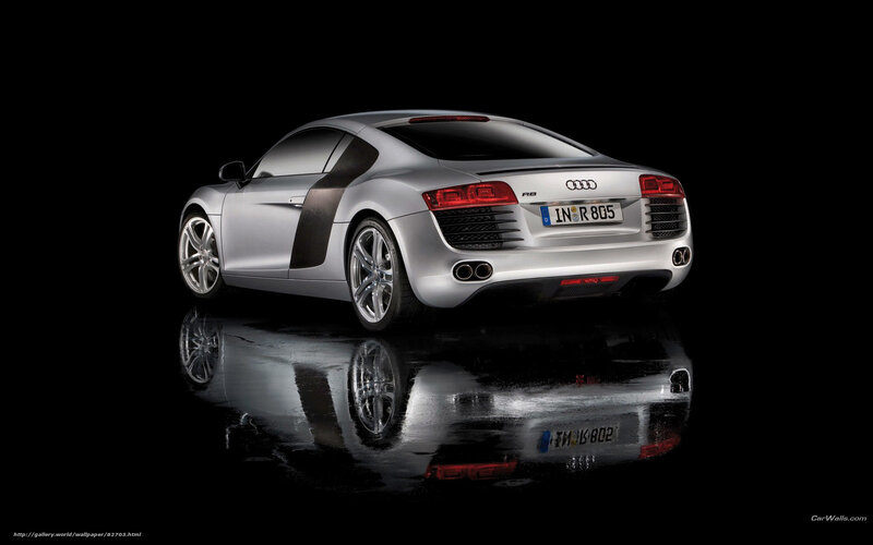 Silver Audi R8 Coupe