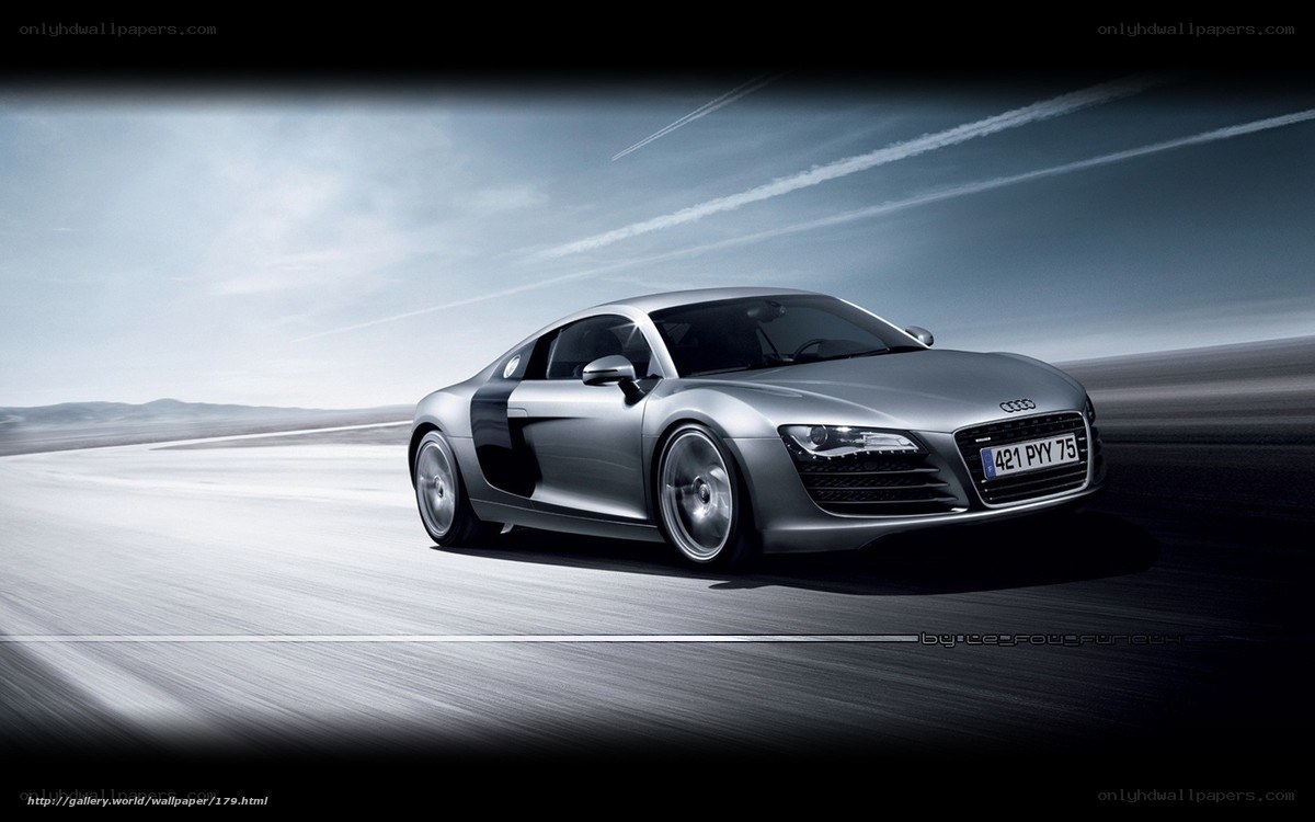 Silver Audi R8 on a racetrack