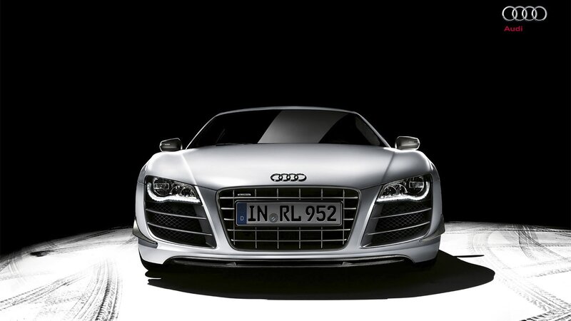Silver Audi R8 sports car