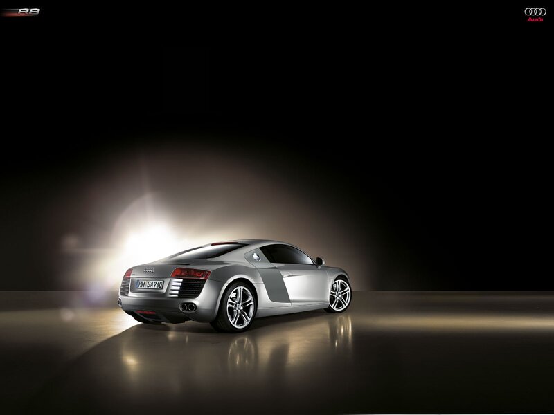Silver Audi R8 sports car