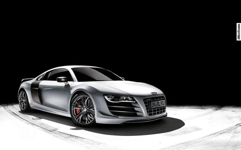 Silver Audi R8 sports car
