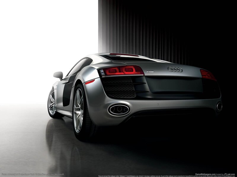 Silver Audi R8 sports car