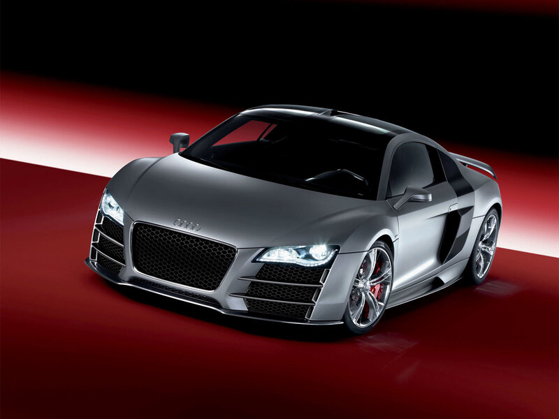 Silver Audi R8 sports car