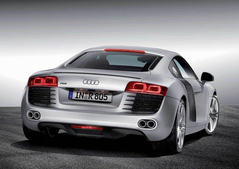 Silver Audi R8 sports car