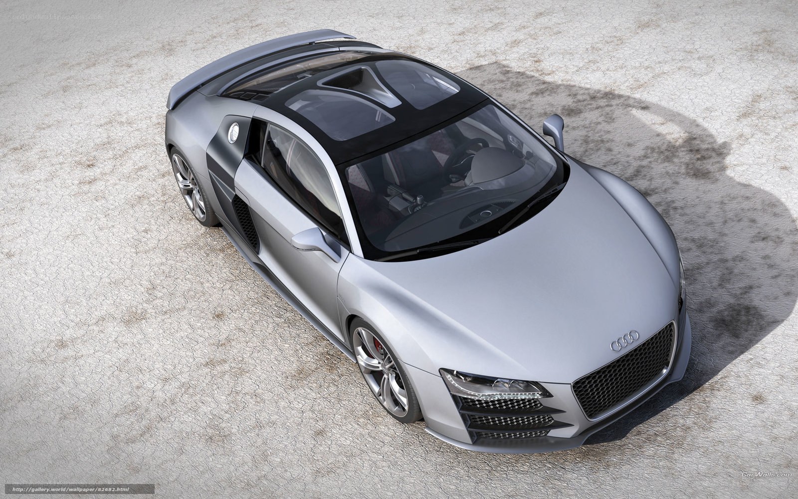 Silver Audi R8 sports car