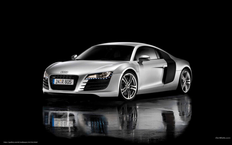 Silver Audi R8 sports car