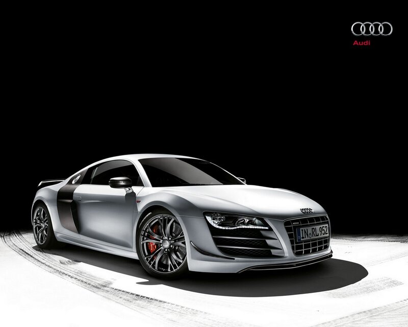 Silver Audi R8 sports car