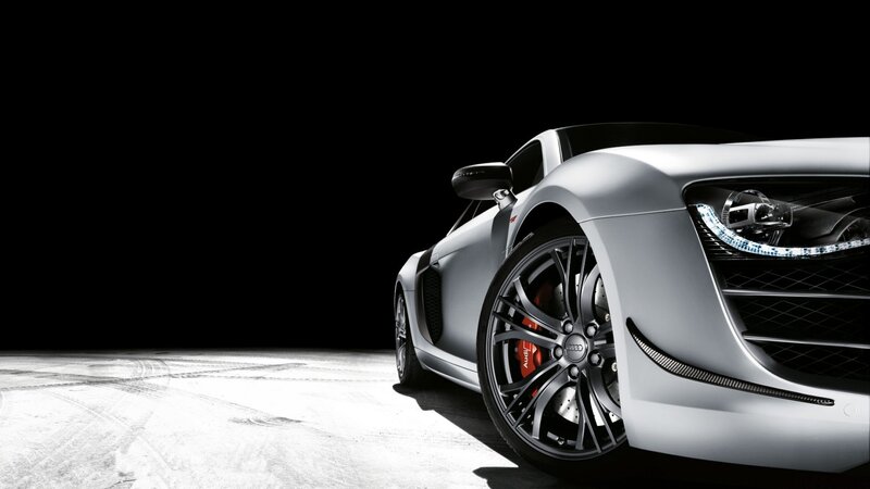 Silver Audi R8 sports car