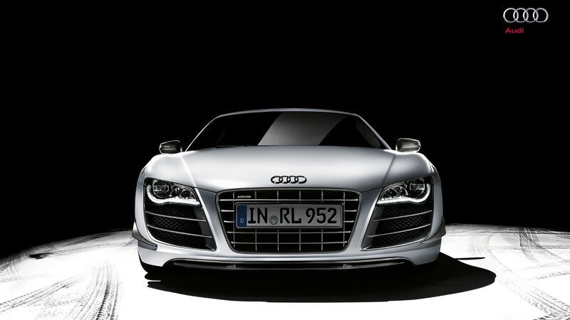 silver audi r8 sports car
