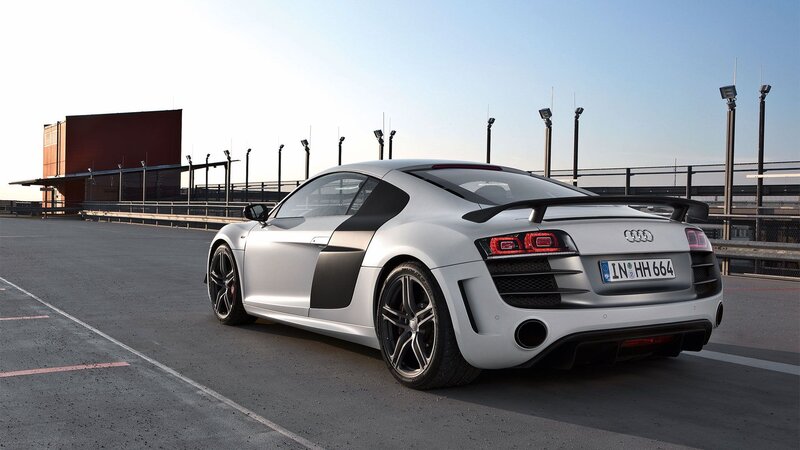 Silver Audi R8 Sports Car — Dramatic, Afternoon, Photograph