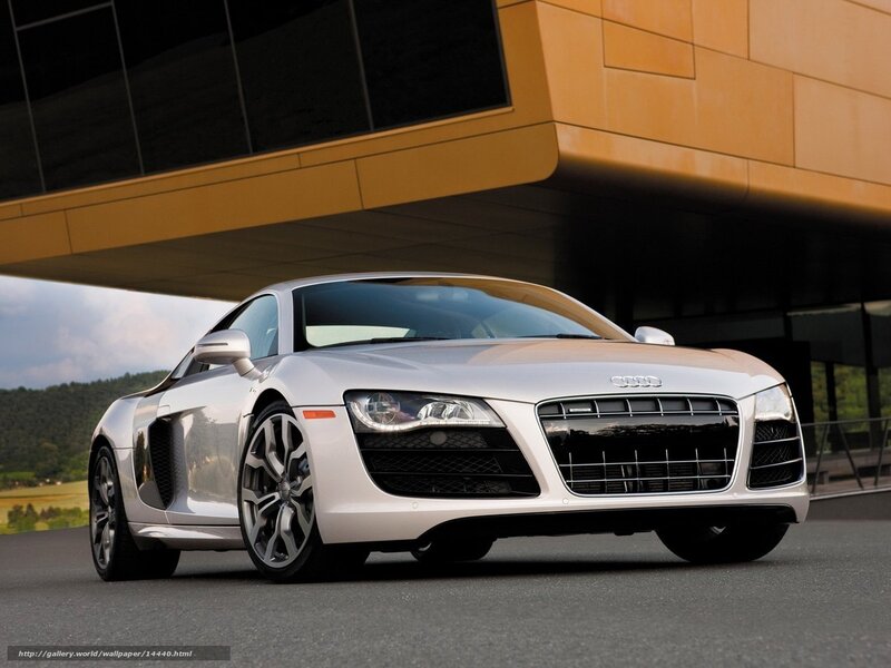Silver Audi R8 Sports Car — Dramatic, Afternoon