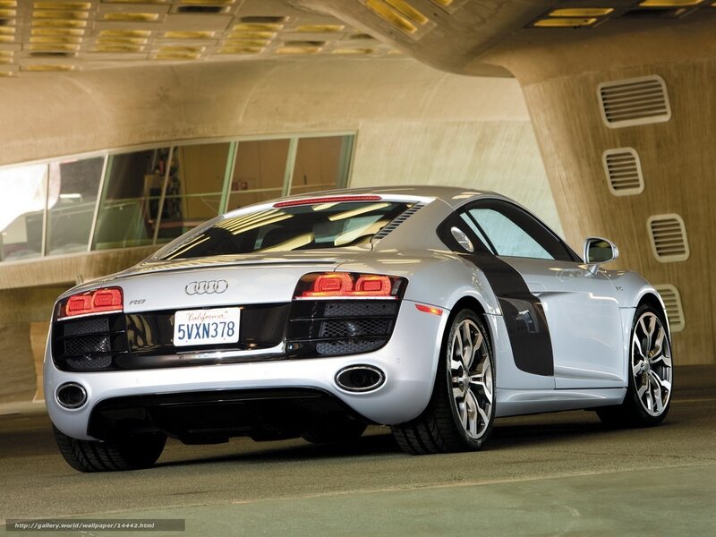 Silver Audi R8 Sports Car — Dramatic, Photograph, License Plate