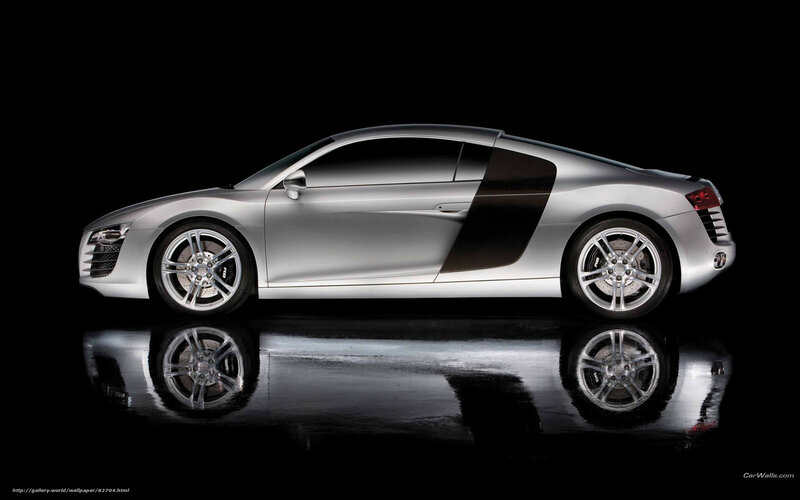 Silver Audi R8 Sports Car — Dramatic, Photograph, Reflection