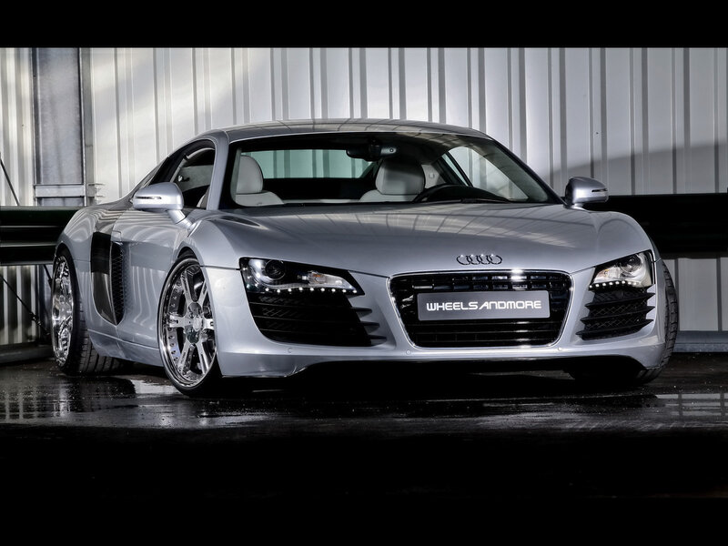 Silver Audi R8 Sports Car — Dramatic, Photograph