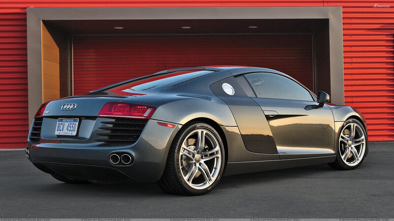 Silver Audi R8 Sports Car — Gray, Dramatic, Afternoon, Photograph