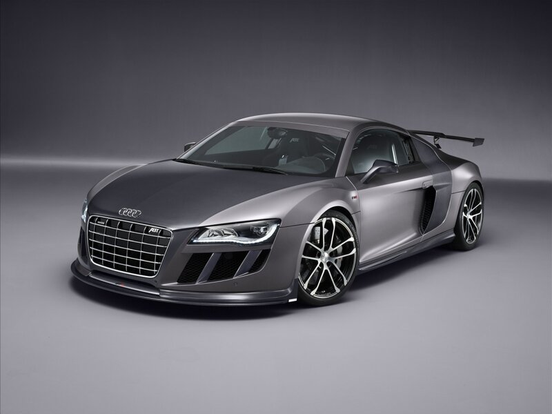 Silver Audi R8 Sports Car — Gray, Dramatic, Photograph