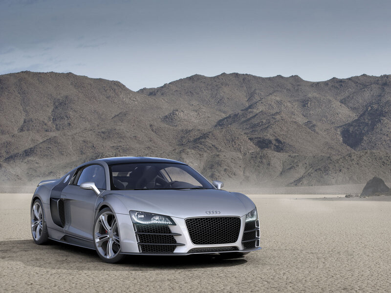Silver Audi R8 Sports Car — Gray