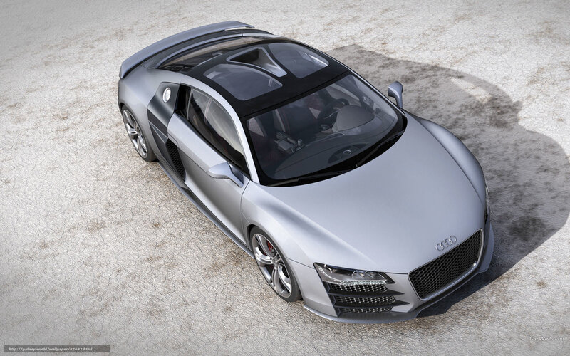 Silver Audi R8 Sports Car — Neutral, 3d Render
