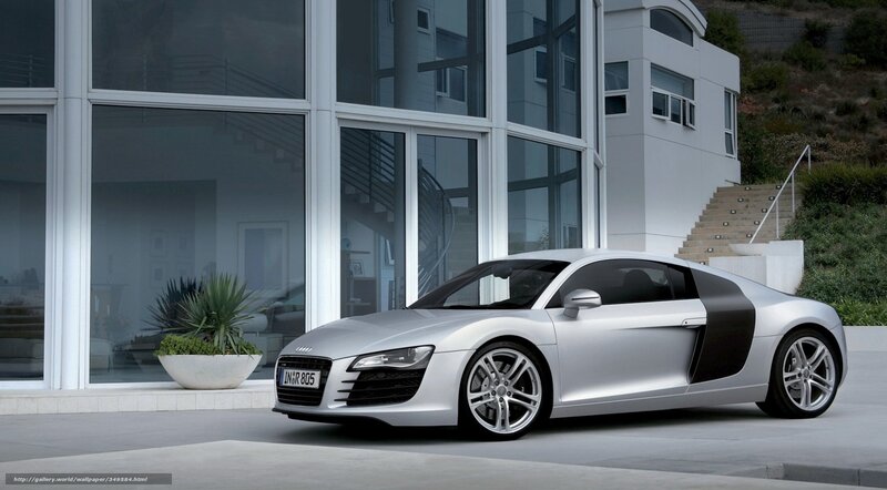 Silver Audi R8 Sports Car — Serene, Afternoon, Photograph