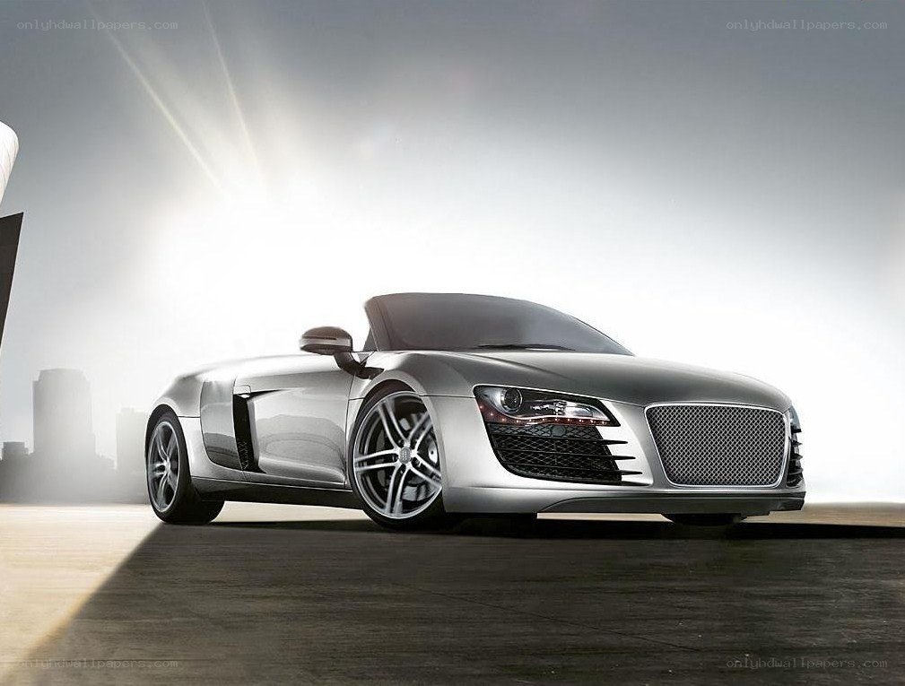 Silver Audi R8 Spyder