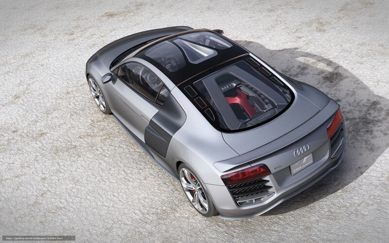 Silver Audi R8 Spyder — Gray