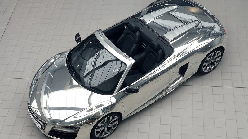 Silver Audi R8 Spyder — Modern