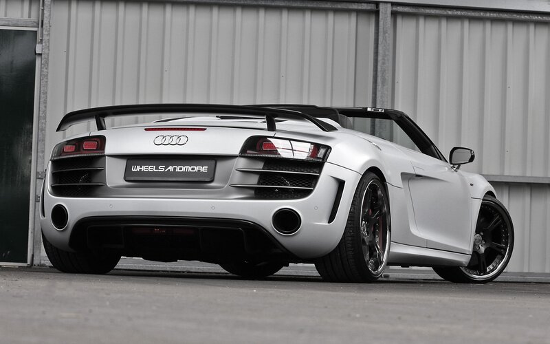 Silver Audi R8 Spyder — White