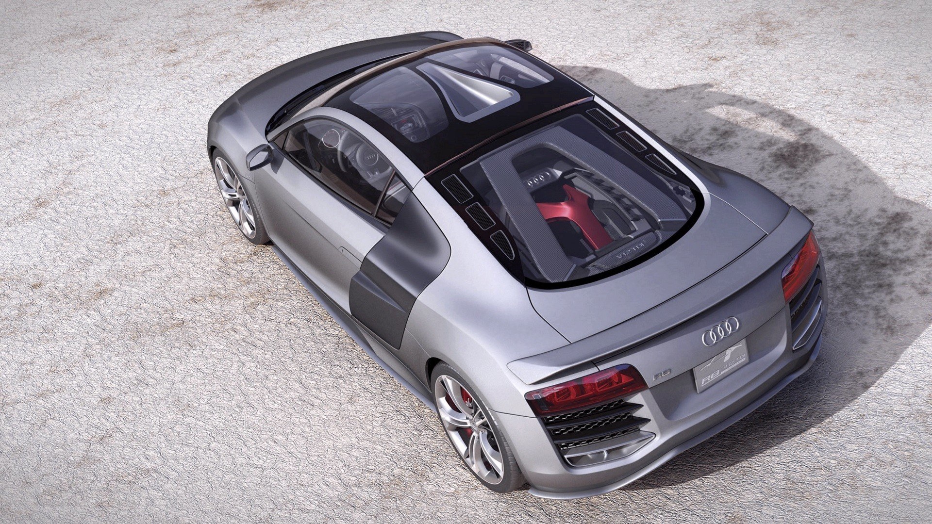 silver audi r8 spyder