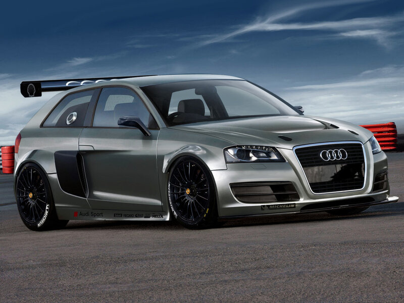 Silver Audi Race Car — Gray, Dramatic, Photograph