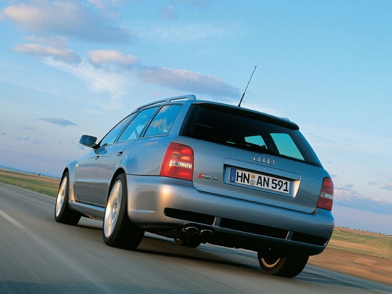 silver audi rs4 in motion