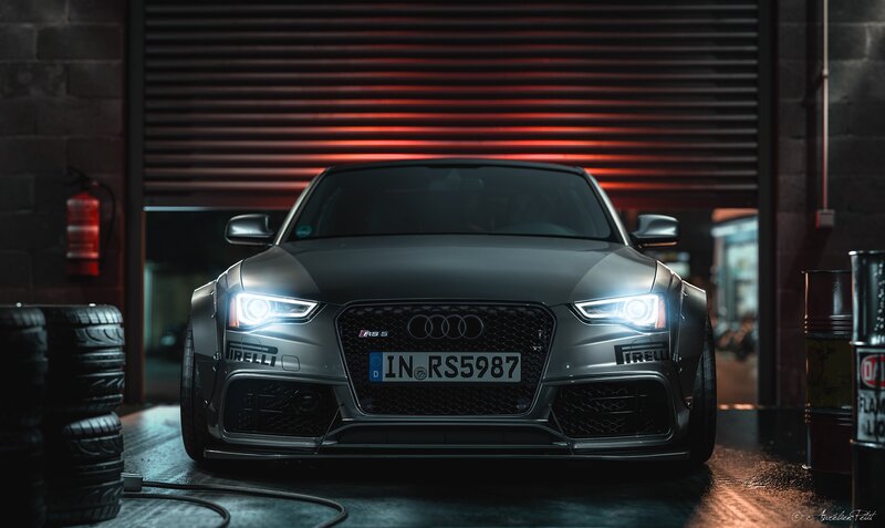 Silver Audi Rs5 Car — Black