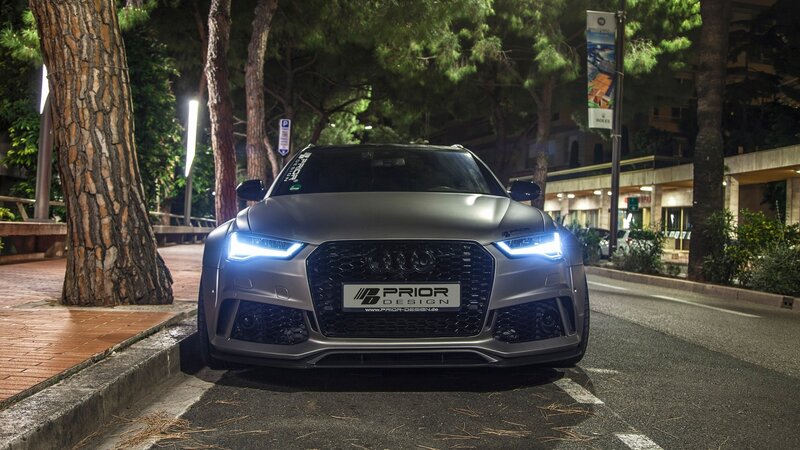 Silver Audi RS6 Car — Gray, Dramatic