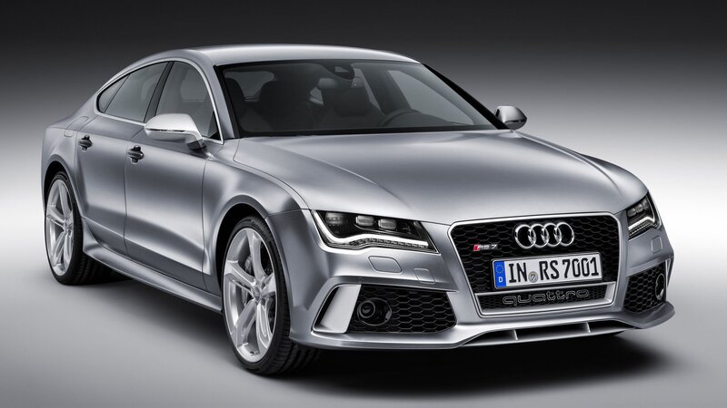 Silver Audi Rs7 Sedan — Dramatic, Photograph