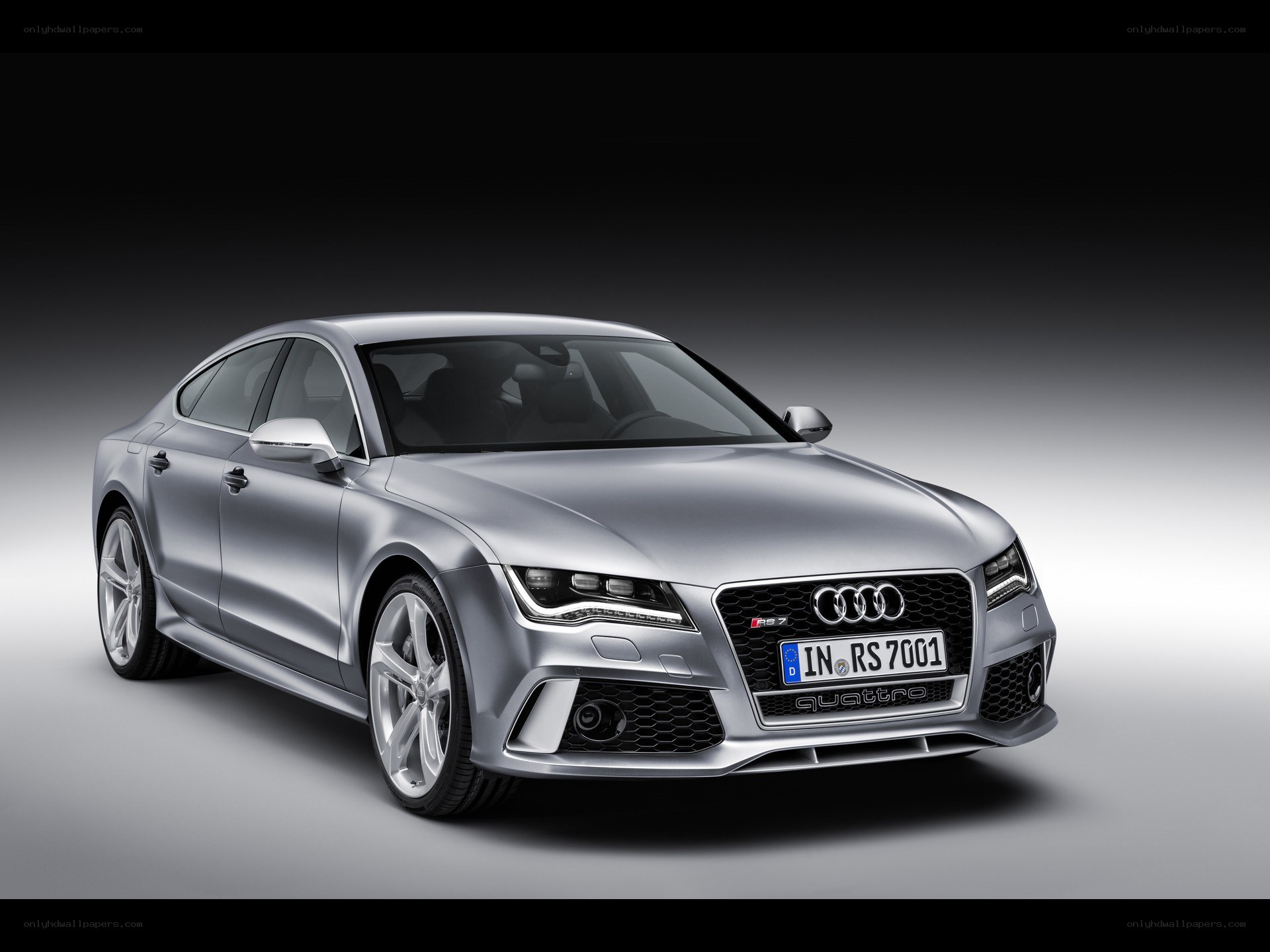 silver audi rs7 sedan