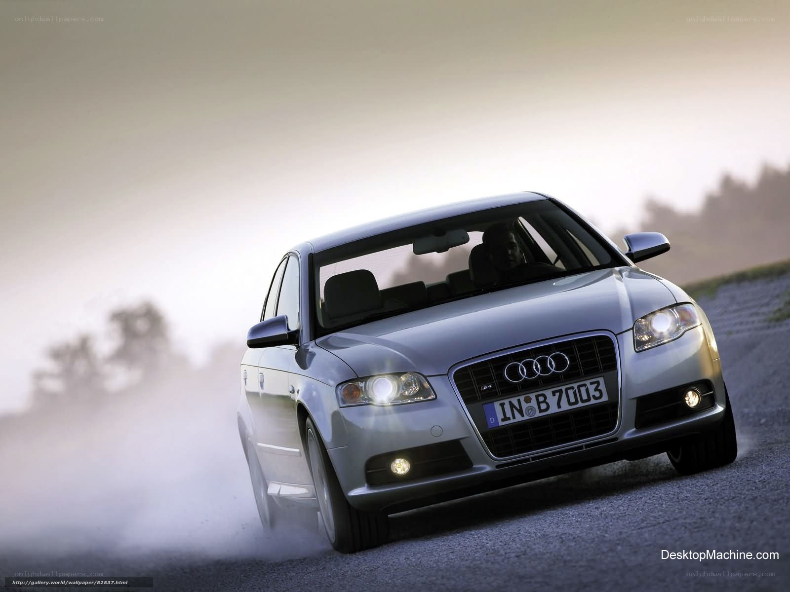 silver audi s4 in motion