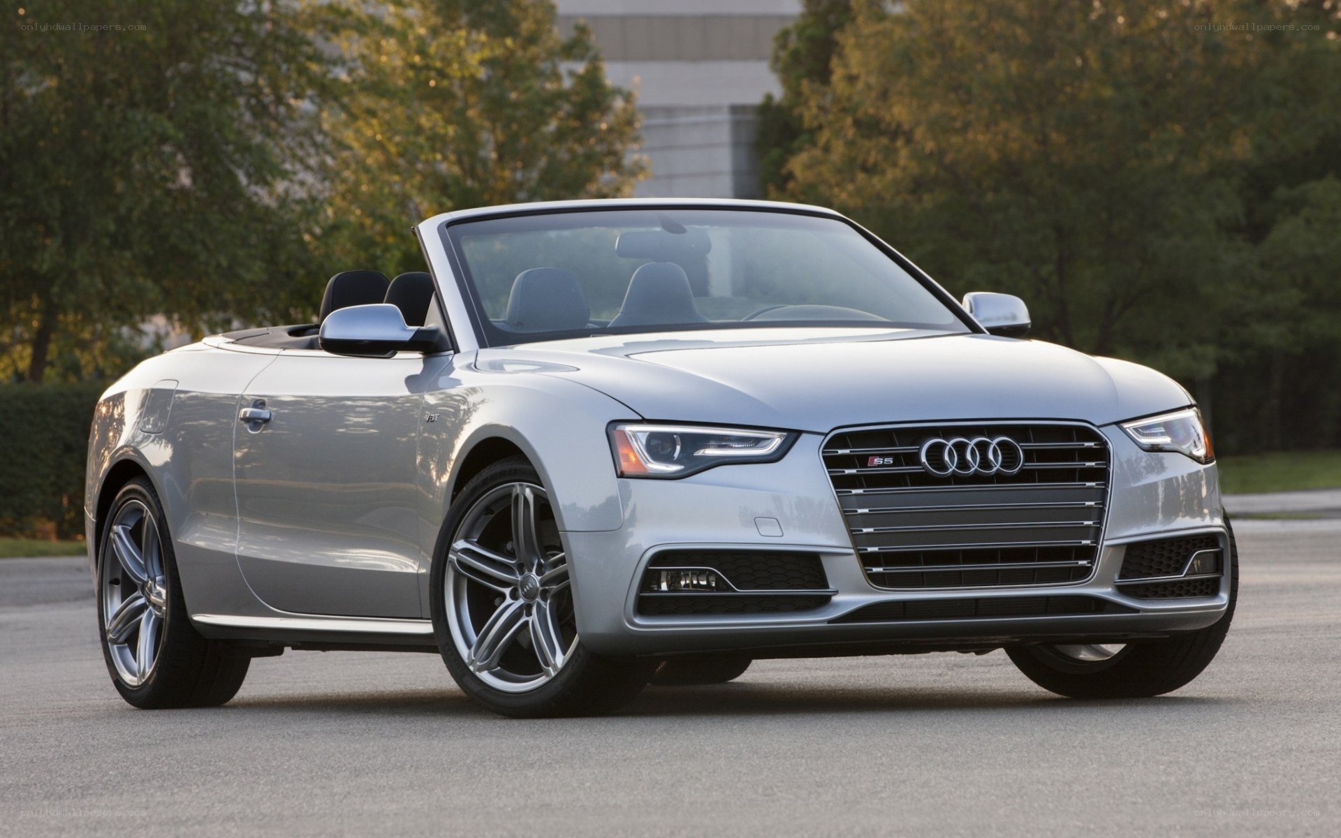 Silver Audi S5 Convertible