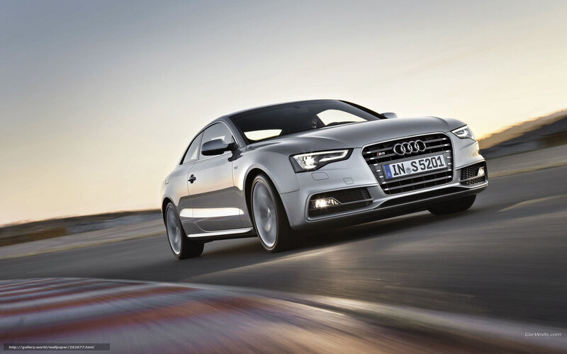 silver audi s5 coupe in motion