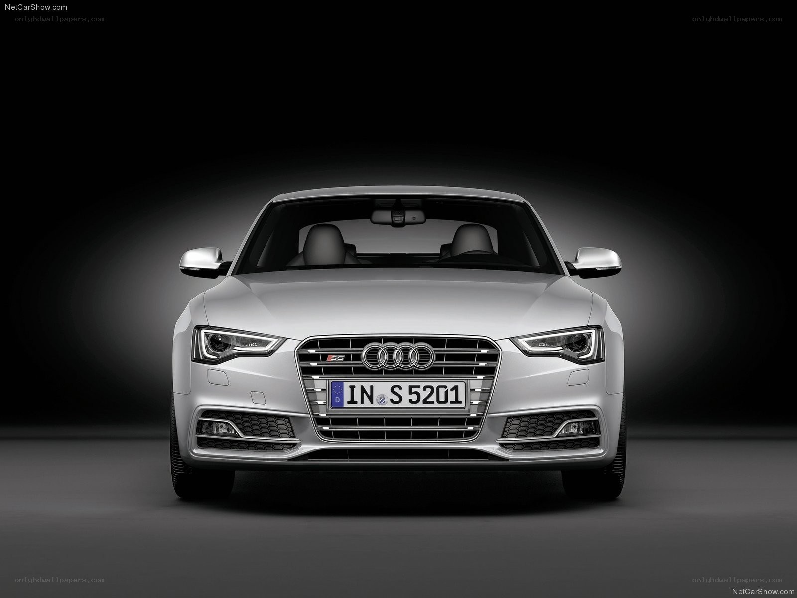 silver audi s5 front view