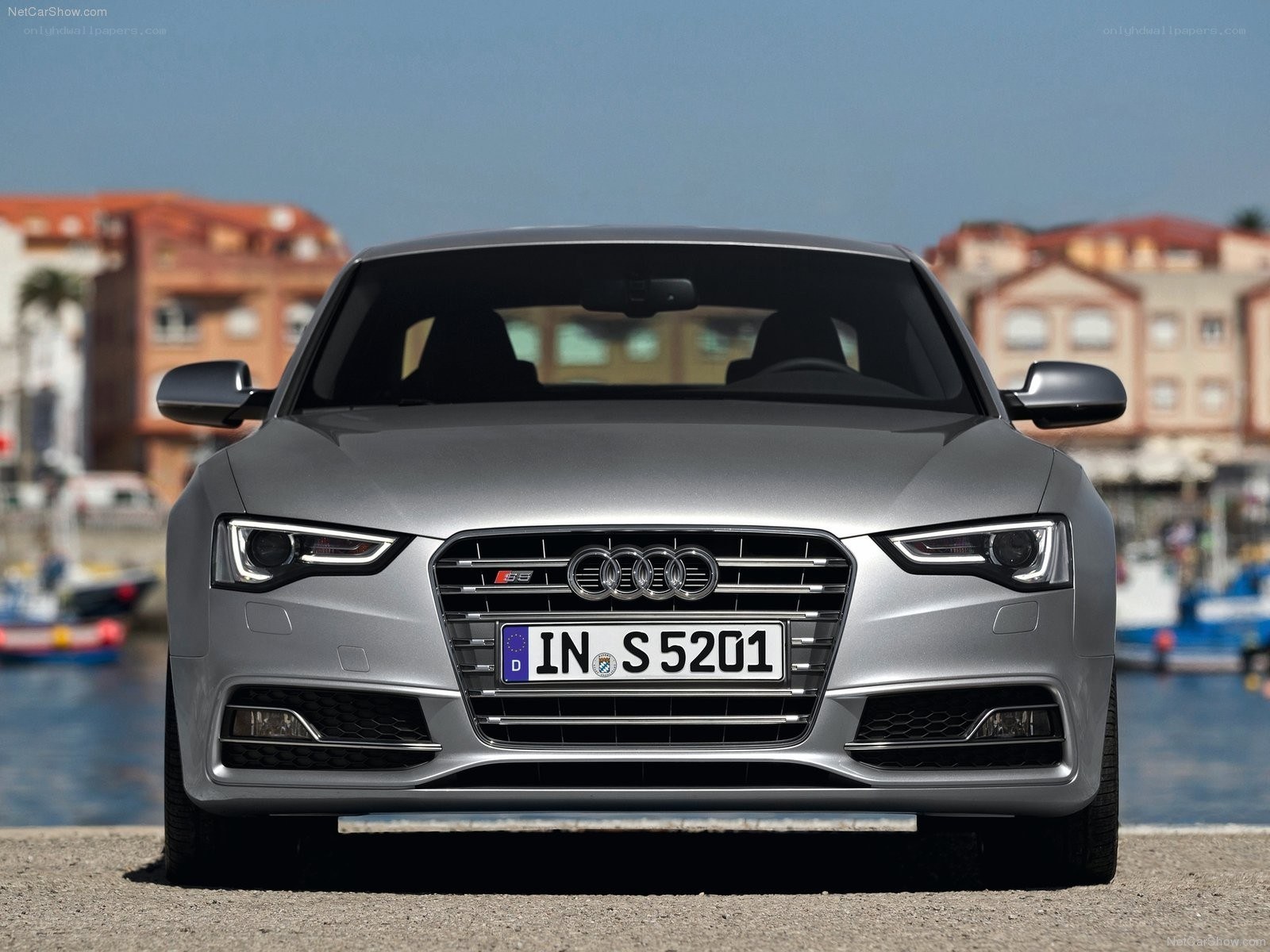 silver audi s5 front view