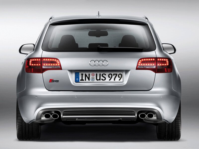 silver audi s6 rear view