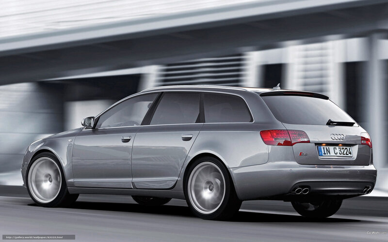 silver audi s6 station wagon